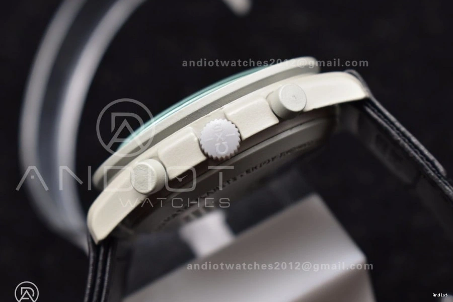 Mission Nylon Moonwatch Bioceramic Swatch The Quartz Strap to Moon x Omega on 0106